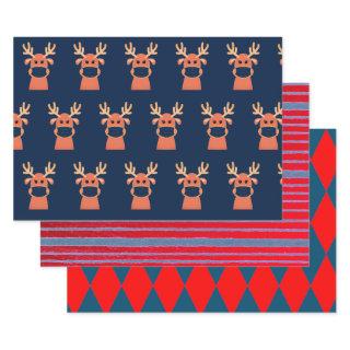 FUN DEER WITH FACE MASK FLAT SHEET