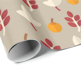 Fun Fall Seasonal pattern leaf party wrap