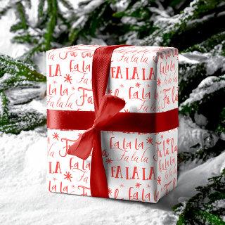 Fun Festive Fa La La Typographic Christmas Holiday