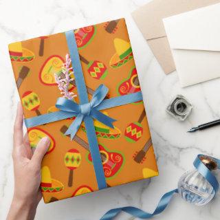 Fun Fiesta pattern pattern party wrap tiled