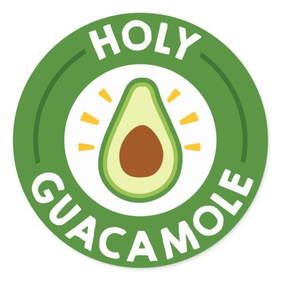 Fun Fiesta word art guacamole party sticker