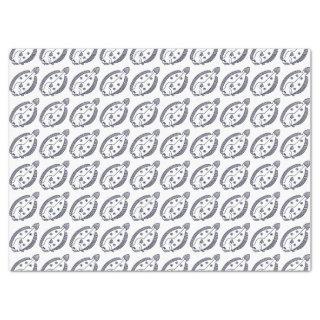 Fun Flounder Fish in Deepest Blue and White Tissue Paper