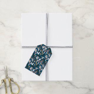 Fun Fungi Mushroom Fern Pattern  Gift Tags
