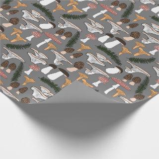 Fun Fungi Mushroom Fern Pattern Gift