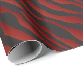 Fun Garnet Red Zebra Striped All Occasion