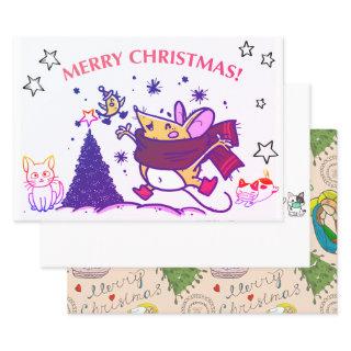 FUN HAND DRAWN CHRISTMAS WRAPPING SHEETS