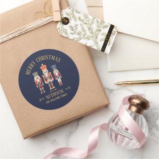 Fun Merry Christmas from the Nuthouse Nutcracker Classic Round Sticker