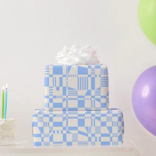 Fun Modern Checkered Blue & White