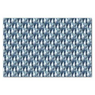 Fun Modern Scandinavian Abstract Pine Tree Pattern Tissue Paper