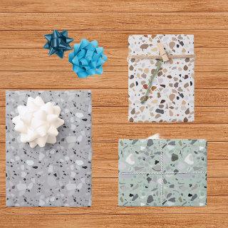 Fun Modern Terrazzo Stone look Art Deco  Sheets