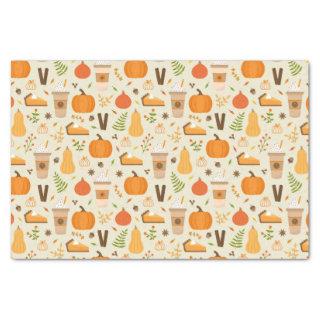 Fun Orange Fall Pattern Tissue Paper