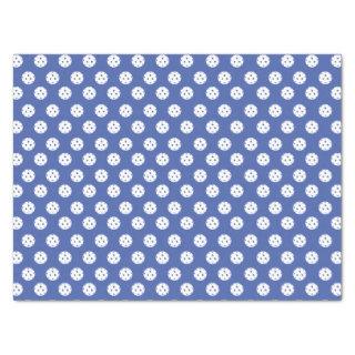Fun Pickleball Pattern Blue White Sports Balls Tissue Paper