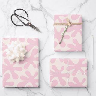 Fun Pink Amoeba Dance Abstract Modern Pattern  Sheets
