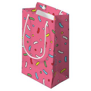 Fun Pink Candy Sprinkles Pattern Small Gift Bag