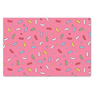 Fun Pink Candy Sprinkles Pattern Tissue Paper