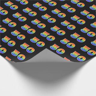 Fun Rainbow Spectrum Pattern "50" Event Number