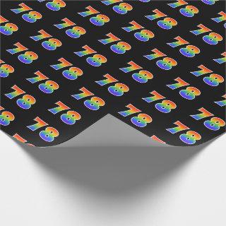 Fun Rainbow Spectrum Pattern "78" Event Number