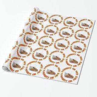 Fun Red Naughty or Nice Milk and Cookies Gift Wrap