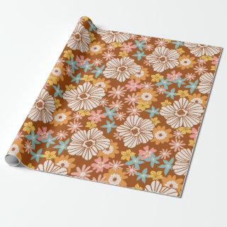 Fun Retro 70s Floral Pattern