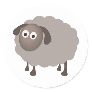 Fun Sheep Design Classic Round Sticker