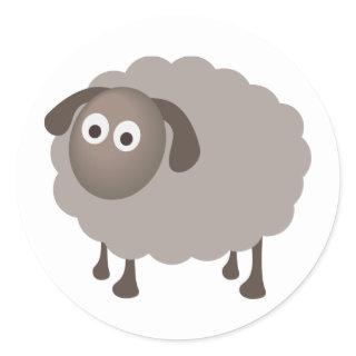 Fun Sheep Design Classic Round Sticker