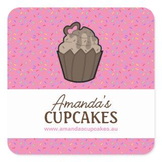 Fun Sprinkles with Chocolate Cupcake Stickers