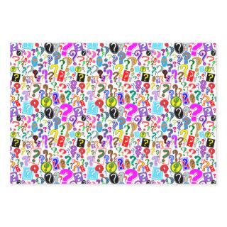 Fun Vibrant Pattern of Question Marks  Sheets
