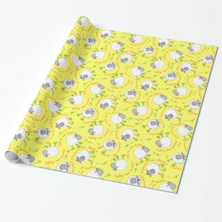 Fun Welsh Sheep, Wales Forever Custom Giftwrap