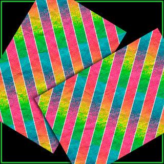 [Fun with Stripes] Pattern #1 Rainbow Decoupage Tissue Paper