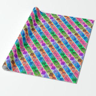 [Fun with Stripes] Pattern #5a Diamond Rainbow