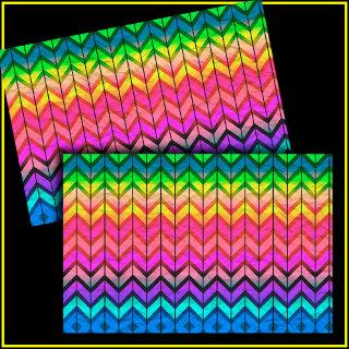 [Fun with Stripes] Pattern #7a Rainbow Decoupage Tissue Paper