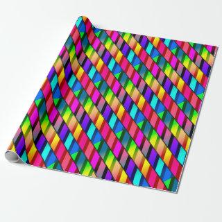 [Fun with Stripes] Pattern #7b Mosaic Rainbow