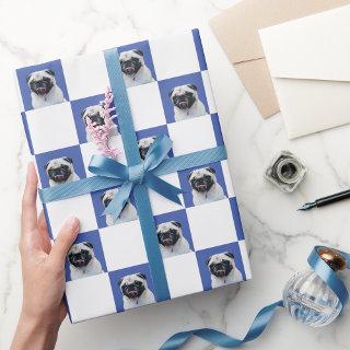 Fun Your Photo Your Color Background Dog Checkered
