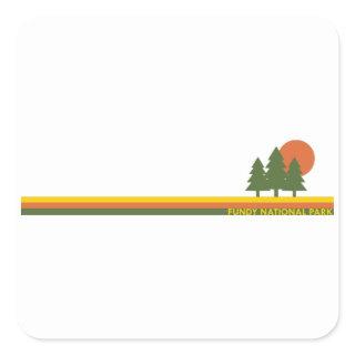 Fundy National Park Pine Trees Sun Square Sticker