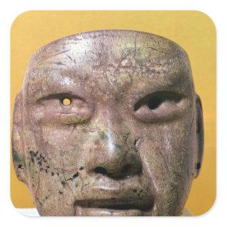 Funerary mask, Olmec, from Mexico Square Sticker