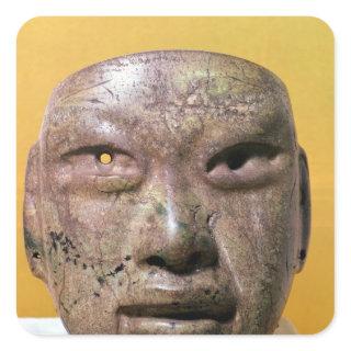 Funerary mask, Olmec, from Mexico Square Sticker