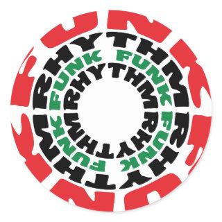 Funk Rhythm Funk Funk Rhythm Classic Round Sticker