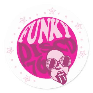 Funky Disco Classic Round Sticker