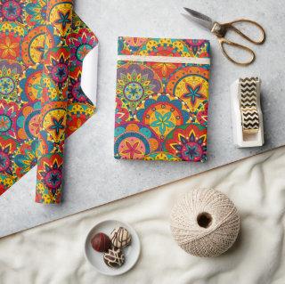 Funky Retro Colorful Mandala Pattern