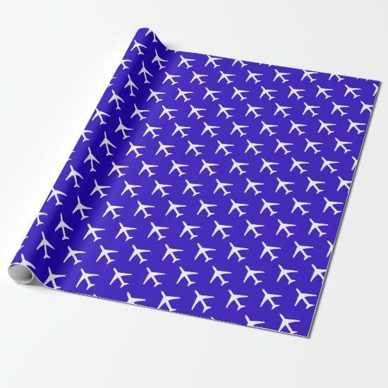 Funky White Plane Blue Background Pilot Aviation