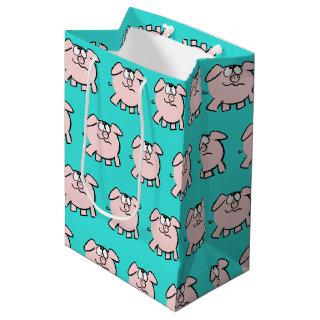 Funny 2 Cartoon Pig New Baby Choose Color M Gift Medium Gift Bag