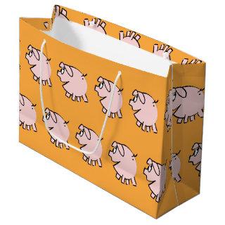 Funny 3 Cartoon Pig  Baby Choose Color L Gift Large Gift Bag