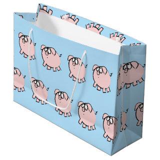 Funny 4 Cartoon Pig  Baby Choose Color L Gift Large Gift Bag
