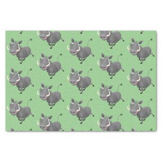 Funny african warthog pig cartoon illustration tissue paper