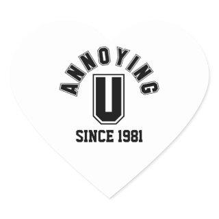 Funny Annoying You Stickers, Black Heart Sticker