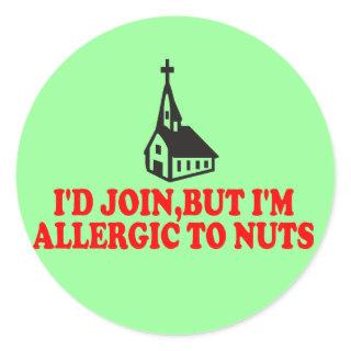 Funny atheist classic round sticker