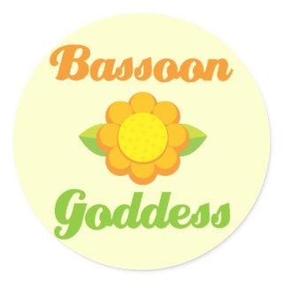 Funny Bassoon Classic Round Sticker
