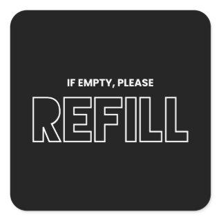 Funny Beer Mug Sticker - If empty please refill