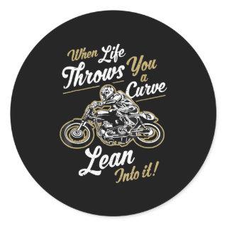Funny Biker Quotes Sarcastic Motorcycle Rider Gift Classic Round Sticker