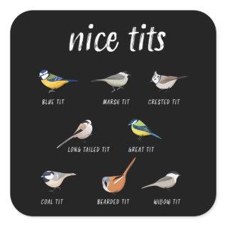 Funny birdwatching gift for birder bird watcher square sticker